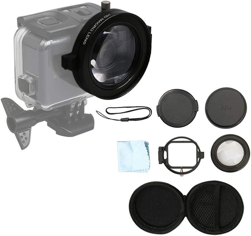 Ansemen 58 MM Circular 16X Close Up Magnification Lens - HD Magnifier Macro Filter Accessories for GoPro Hero 7/Hero 6/Hero 5 Camera Waterproof Case