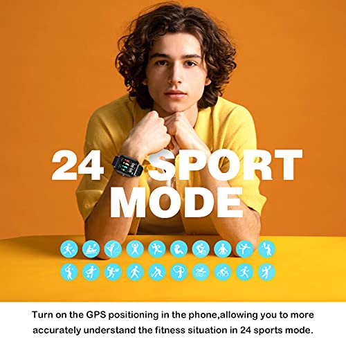 GOKOO Smartwatch Uomo Donna,Touch Screen Orologio Fitness Activity Tracker Sport Smart Watch con 24 modalità sportive IOS Android Notifiche da Cronometro Ossigeno nel sangue Cardiofrequenzimetro