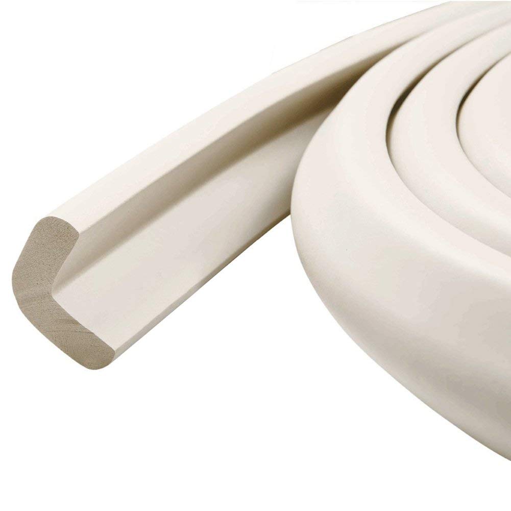 Extra Thick Premium High Density Furniture Table/Wall Edge Protectors Foam Baby Safety Bumper Guard - Includes 4 CORNER Cushions PLUS 2 METERS (6.5 Ft) of Edge Guard - Excellent item for