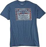 Budweiser Mens Label T-Shirt Large Indigo