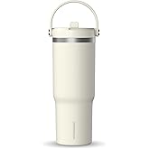 Hydrapeak Nomad 32 oz Tumbler with Handle and Straw Lid, Leakproof, Double Insulated, 32oz Cup Stainless Steel (Ivory)