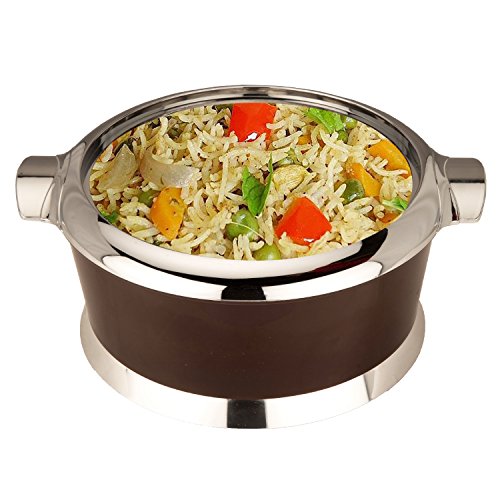 JAYPEE Jazz Plastic Modern Casserole insulated Inner Stainless-Steel Casserole, 2000ml, Brown | PU Insulated | BPA Free | Odour Proof | Food Grade | Ideal for Chapatti