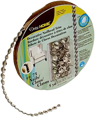 Dritz 44286 Upholstery Nailhead Trim, Silver, 5-Yard 3 PACK