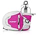 ErgaLogik Day Trekker - Hiking Waist Pack with Water Bottle (Not Included) Holder - Fanny Pack - Dog Walking - Running Belt Bag Pouch Fanny Pack for Hiking Running Cycling Camping Travel (Pink)