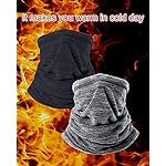 Pack of 2 Winter Neck Warmer Gaiter, Soft Polar Fleece Windproof Face Mask for Cold Weather Ski Snowboard