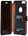 VRS Design [Coffee Brown] Premium Leather Folio Case Flip Wallet Cover [Layered Dandy] Classic Leather with 3 Card Slots Phone Case for Apple iPhone 6 Plus / iPhone 6s Plus