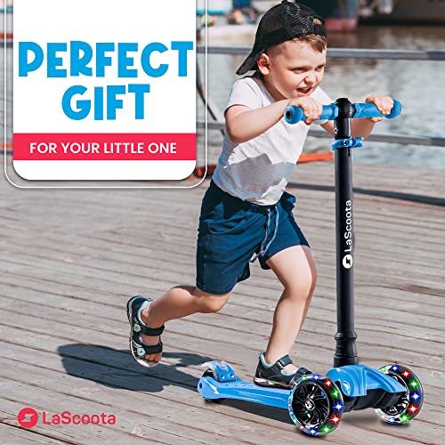 LaScoota 2in1 Kids Kick Scooter, Adjustable Height Handlebars and