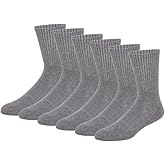 BEEKAY 6 Pairs Men's Ultimate Comfort Grey Dress Socks Breathable Casual Socks