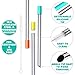 Set of 6 Stainless Steel Boba Straws with Silicone Tips | Reusable & Metal Drinking Angled-Tip Straws for Reduced Plastic Consumption | Great for Wide Bubble Tea, Boba Tea & Smoothie, Milkshakes ect.