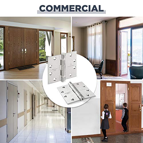 Heavy Duty Ball Bearing Hinge Stainless Steel Hinges, 3Pack 4.5"Door