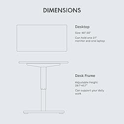 FLEXISPOT EN1 Whole-Piece Standing Desk - 48 x 30