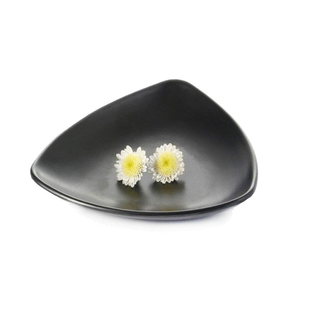 XinHuiGY Black Key Ring Dish Jewelry Tray Key Tray Organizer,Dresser Decor entryway Key Dish Decorative Trinket Dish Housewarming Gift (Triangle Big)