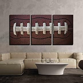 American Football Laces - Canvas Art Wall Art - 16"x24"x3 Panels