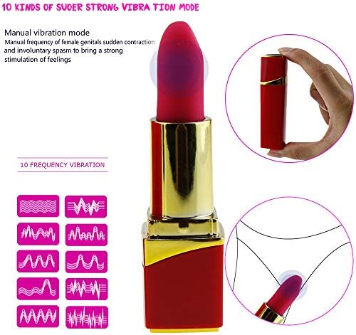 Lipstick Bullet Vib Mini Mssager for Women ，USB Charging Portable Handheld Magic Wand Vib G-Mssager Stimulator for Women Red by Portoo