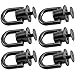 Youliang 6pcs 360 Degree Rotatable Ball Post Head Buttons with D Ring Metal Ring for Backpack Hardware Accessories Gun Black