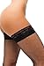 sofsy Fishnet Thigh-High Stockings - Lace Top Lingerie [Made In Italy] - Black - Medium/Large