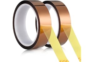 CoYlBod Polyimide Film Adhesive Tape High Temperature Tape 1 inch (25.4mm) X 36 Yds,No Residue Heat Resistant Tape for Sublimation, Masking, 3D Printing, Electric Task, Soldering