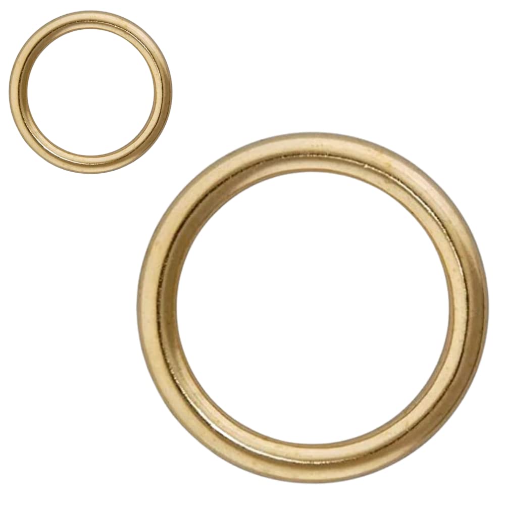 Curtain Rings Hollow Brass Plated 12 mm Roman Blind Curtain Rings O Shaped Blind Roman Rings Brass Plate Rings for DIY Roman Curtains Pole Pack of 50.