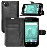 BLU Advance 4.0 L2 case, KuGi ® BLU Advance 4.0 L2 case - BW style High quality ultra-thin PU Leather Case for BLU Advance 4.0 L2 smartphone. (Black)