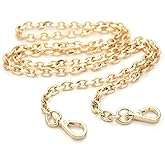 CRAFTMEMORE 55 Inches Purse Chain Strap, Crossbody Purse Handle Replacement, Metal Shoulder Handbag Accessories CH092 (Gold)
