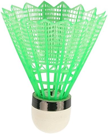 Herbalcandybox LED Badminton Shuttlecock Plastic Badminton Birdies Glow Badminton Birdies for Outdoor and Indoor Night Sports, Green