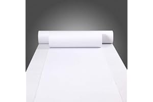 HUAHOO Aisle Runners Wedding Party White Aisle Runner Carpet Rugs for Step and Repeat Display, Ceremony Parties and Events Indoor or Outdoor Decoration 24 Inch Wide x 15 feet Long