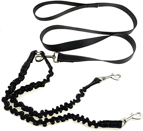 Ska Direct No Tangle Double Dog Leash Coupler Pet Supplies for Dog Training Leash with Retractable Handle, Reflective Stitching