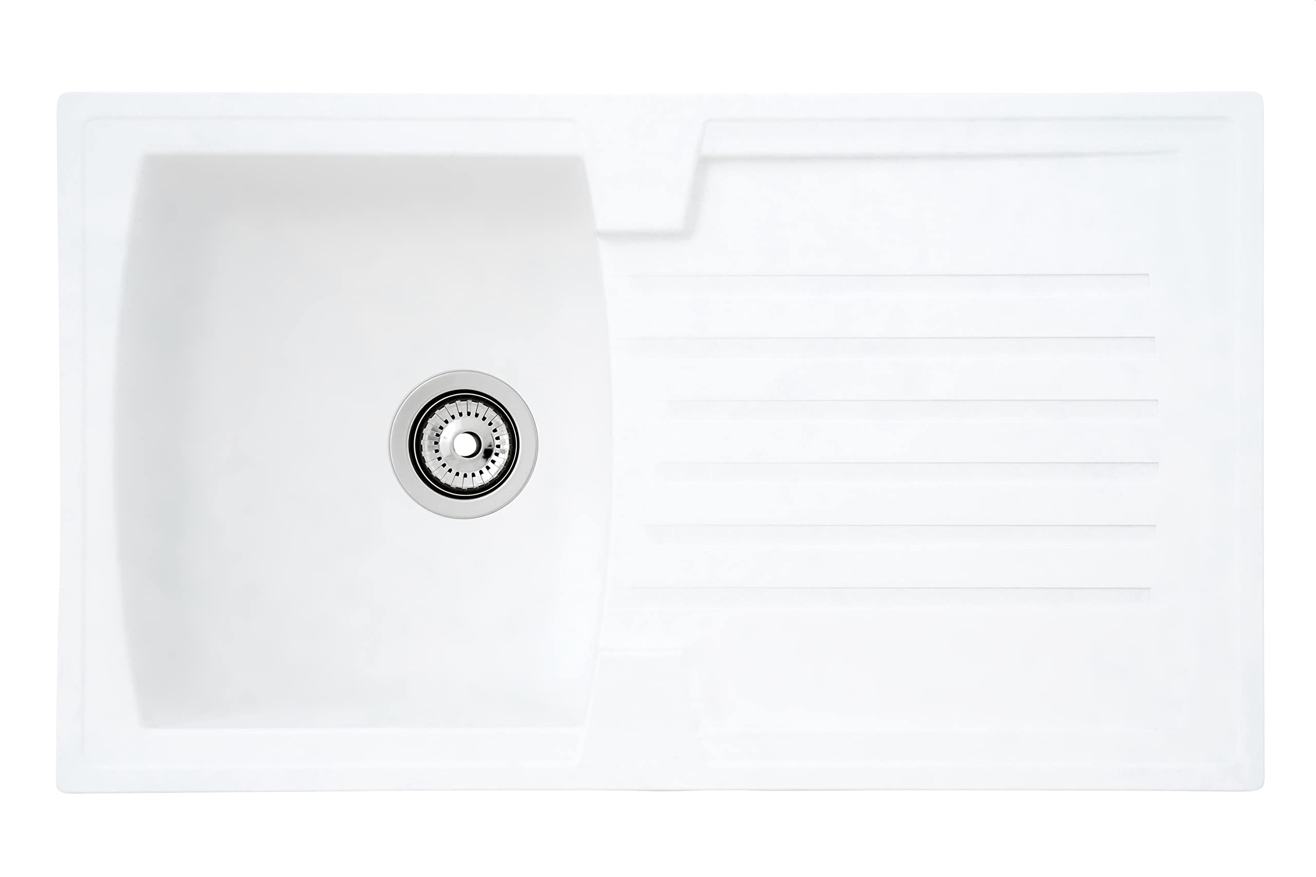 respekta Alineo100 Kitchen Sink, White, 86 cm