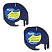 Anycolor 2 Pack Compatible DYMO LetraTag Tape 91332 (91202 91222 59423 S0721620) Black Print on Yellow Plastic Label Tape (1/2