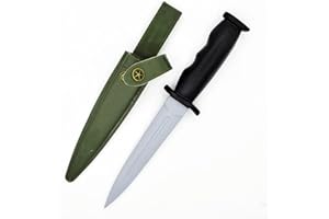 zonzxcv Rubber Dagger Prop Knife Harmless Safe Fake Knife with Army Green Scabbard Length 10.5 Inch