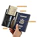 EpicGadget RFID Blocking Premium Leather Passport Holder Travel Wallet Cover Case (Black)
