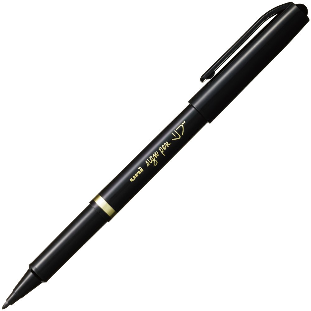 Photo 1 of ???? Mitsubishi Pencil MYT7.24 Water-Based Pen, Rib, Fine Point, Black, 10 Pens