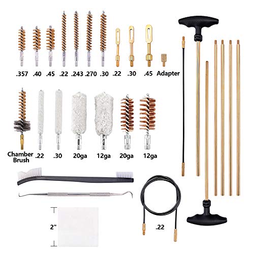 Raiseek Gun Cleaning Kit, Universal Rifle Shotgun Pistol Cleaning Kit
