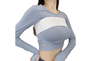 XEMZ Breast Implant Stabilizer Band, Elastic Chest Compression Band Breast Augmentation Reduction Strap Bandage, Chest Support Strap Wrap Bandage for Fitness Exercise Running Sports Bra Alternative (White)