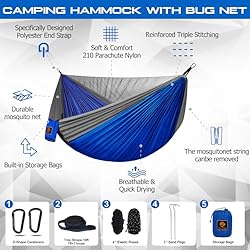Camping Hammock, Portable Hammocks with Mosquito