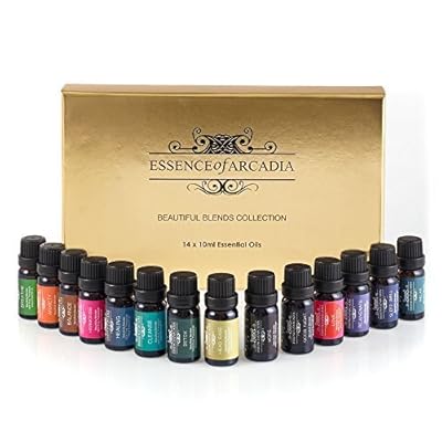 Set of Top 14 Aromatherapy Essential Oil Blends (10ml Each) - 100% Therapeutic Grade Oil (Comes with a downloadable Recipe Book) 141