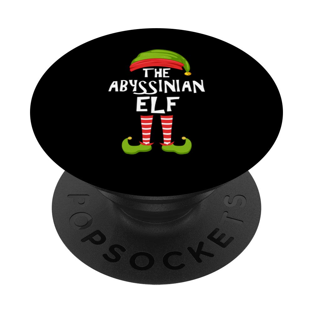 Abyssinian Elf Matching Family Christmas Party Pajama Group PopSockets PopGrip: Swappable Grip for Phones & Tablets