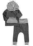 Newborn Baby Boy Girl Warm Hoodie T-shirt Top + Pants Outfits Set Kids Clothes