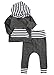 Newborn Baby Boy Girl Warm Hoodie T-Shirt Top + Pants Outfits Set Kids Clothes (6-12 Months, Gray)