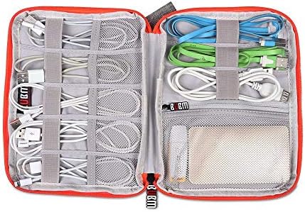 GHB Electronics Organizer Portable Travel Bag Electronics Accessories Cases for Cable Charger Phone USB SD Card