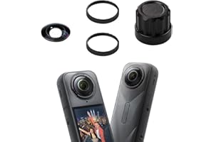 for Insta360 X5 Replacement Lens Kit - Removable Exchangeable Lenses Replacement Parts Includes X5 HD Optics Lens, Aluminium 