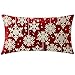 NIDITW Happy Winter Have Yourself A Merry Little Christmas Beautiful Snowflakes Waist Lumbar Red Cotton Burlap Linen Throw Pillow Case Cushion Cover Home Decorative Long Oblong 12x20 Inches (12)