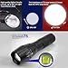 Utopia Home Handheld Tactical LED Flashlight - Zoomable and Adjustable Focus - 5 Lighting Modes - Rechargeable 18650 Battery
