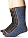 Dickies Men's Split Rib Moisture Control Crew Socks, Navy, 4 Pair