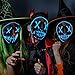 Halloween LED Mask for Adults and Kids Scary Light up Mask for Halloween Festival Party