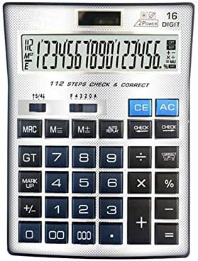 Calculator Dual Power Drive 16-Bit Large Screen Display Large Button Large Desktop Calculator for School Office or Engineering Business Finance