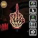 HUI YUAN Middle Finger 3D Lamp Room Bedroom Decorative Night light Multi 7 Color Change USB Cable Smart Touch Button LED Desk Table Kiddie Kids Gift Home Decoration Color Changeable