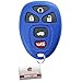 KeylessOption Keyless Entry Remote Start Control Car Key Fob Replacement for 22733524-Blue