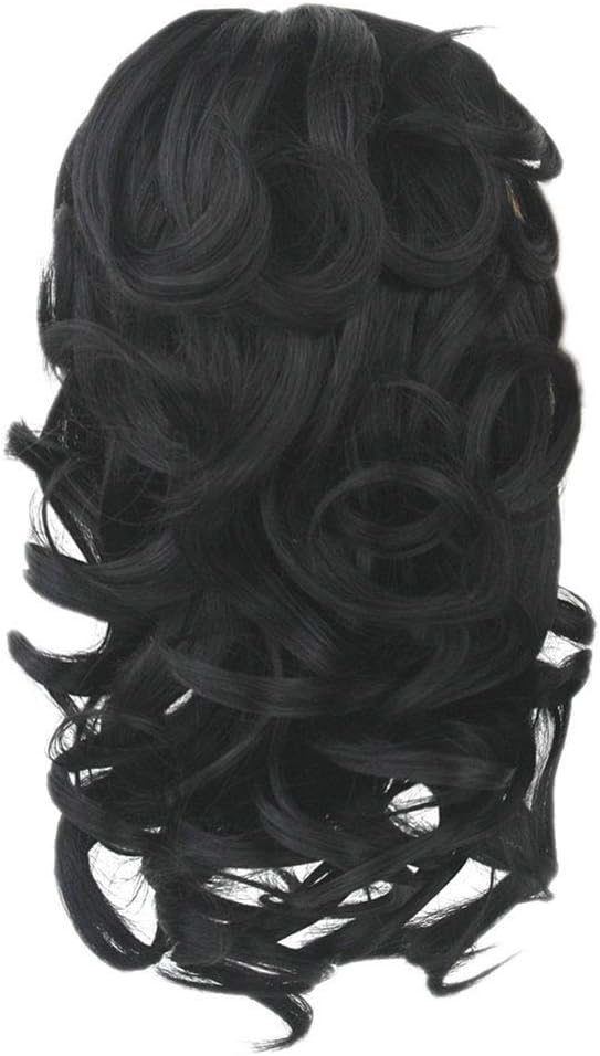 Finerplan Claw Thick Wavy Wig Curly Long Layered Ponytail Wig Clip On Hair Extension