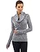 PattyBoutik Women's Drawstring Cowl Neck Marled Sweater
